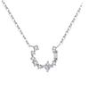 Collar de Herradura Pequeño de Plata Esterlina 925 Cadena para Clavícula para Mujer Diseño Nicho de Lujo Ligero Collar en Forma de U Nuevo Producto Ins