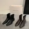 ¡Súper suave! Botines pitillo de cuero suave estilo vintage para adelgazar con punta fina, aumento interno de altura, versátiles para el trabajo, botines de mujer con cremallera trasera