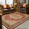 Alfombra de Terciopelo de Cristal Estilo Persa Americano, Alfombra para Sala de Estar, Sofá y Mesa de Café, Alfombra Decorativa Resistente a Manchas y al Desgaste para Hotel y Alojamiento