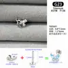 Tachuela para Cartílago de Oreja Mariposa Enroscada en Serpiente de Aleación de Titanio G23 de 1.2 mm de Espesor con Rosca Interna, Joyería para Piercing de Oreja con Sentido de Diseño
