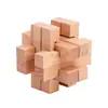 Cerradura Kongming de Mortaja y Espiga de Haya Cerradura Luban Juguete de Ocio para Niños Barril de Vino de Madera Juguete Educativo Transfronterizo para Personas Mayores