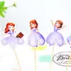 Ropa Morada Corona Princesa Pastel Horneado Decoración Decoración Muñeca Modelo Niña Morada Castillo Princesa Regalo de Cumpleaños