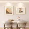 Cabecero de Dormitorio Minimalista Moderno Pintura Decorativa Lujo Ligero Sensación de Gama Alta Pintura de Pared para Restaurante Comedor Mural de Pared de Fondo de Dormitorio Principal