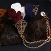 Broche hecho a mano para hombre y mujer, ramillete de MC, accesorios de ramillete para traje, broche de borla de rosa coreana, ramillete negro