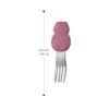 Cuchara de Mango Corto de Acero Inoxidable Cuchara para Bebé Aprendiendo a Comer Vajilla para Bebé Juego de Tenedor y Cuchara para Suplemento Alimenticio
