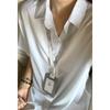 Camisa Estilo Verão 2025 Tamanho Grande Modelagem Solta Feminina Estilo para o Trabalho Camisa de Seda Gelada Manga Curta M-5Xl