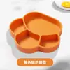 Prato para Bebê para Comer Sozinho, Prato de Silicone com Compartimentos Integrados para Comida de Bebê, Prato Redondo de Silicone em Estoque