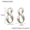 Miduoduo Diseño de Nicho Asimétrico Nariz de Cerdo Pendientes Eléctricos Material de Acero Inoxidable Chapado en Oro Real de 18K Pendientes