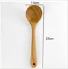 Cuchara de sopa de mango largo de teca, colador de madera, espátula especial antiadherente, espátula de madera de acacia, utensilios de cocina
