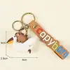 Chaveiro Fofo de Capivara Pingente Popular para Mochila Presente para Estudante Decoração Chaveiro de Carro Brinquedo de Pelúcia