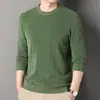Suéter de Punto para Hombre de Nuevo Estilo con Ligera Elasticidad, Transpirable de Manga Larga Cuello Redondo Color Sólido Moda Casual para Hombres de Mediana Edad, Otoño/Invierno 2024, Disponible para Dropshipping