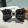 Presilha de Cabelo Laço de Organza Pérola Presilha de Mola com Zircônia Acessórios de Cabelo Nova Presilha Top Penteado de Temperamento 2026 Novo