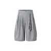 Design de Gravata Nicho High-End Retrô Americano com Pingente Curvo, Calças de Caimento Fluido, Calças Casuais Cropped Unissex, Tendência