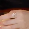 Anillo de Plata de Ley 925 Flor de Fresia para Mujer, Anillo Minimalista Estilo Ins Nicho Flor de Lirio, Anillo Versátil Abierto para Dedo Índice