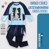Traje de baño infantil de Minecraft para niños, conjunto de dos piezas de manga larga y pantalón largo, conjunto de natación de manga corta y shorts