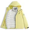 Jaqueta outdoor três em um estilo Luotuo para mulheres conjunto de duas peças super bonito para homens vestuário à prova de vento e chuva para viagens caminhadas montanhismo