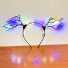 Diadema de Felpa de Conejo de Dibujos Animados con Flash para Niños Disfraz Astas Tocado Empujando Pequeño Regalo Disfraz de Vacaciones Accesorios para el Cabello