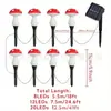 Lâmpada de Cogumelo Solar para Exterior Lâmpada de Cogumelo Solar LED Lâmpada Decorativa à Prova d'Água para Pátio Jardim Exterior