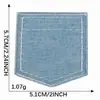 Parches de Bolsillo Falsos de Mezclilla de Venta Caliente Transfronteriza Parches Bordados Accesorios de Ropa DIY Venta Directa desde la Fuente Parches de Bordado para Bolsos