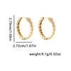 Brinco de Argola Serpente Bambu Banhado a Cobre 18K Europeu e Americano Comércio Exterior Fivela de Orelha Brinco de Orelha Moda Personalidade Tendência Brincos Femininos Feminino Nicho Design Sense