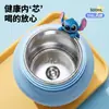Botella de agua térmica de Disney, vaso con popote de gran capacidad, diseño elegante para niñas, adecuado para que lo usen niños y estudiantes en la escuela