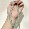 Colar de Contas de Jade Água Clara Hetian de Xinjiang Contas Redondas Fábrica Venda por Atacado Aventurina Corrente da Mãe Corrente para Clavícula Jade Presente de Venda para Conferência
