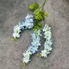 Planta Aranha Pendente Simulada Glicínia 3 Pontas Flores Artificiais Decoração de Casamento Parede de Fundo da Sala de Estar Cascata Arranjo de Flores Exibição Atacado