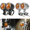 Luz Intermitente Delantera Redonda Mini de Una Sola Línea Old School para Accesorios de Motocicleta Retro Harley Cruise