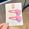Pasador de Pelo Estilo Coreano para Niños Lindo Corazón Pinza Bb Pinza Lateral para el Lado Pinza de Acrílico para Flequillo Accesorios para Cabello de Bebé Tocado para Mujeres