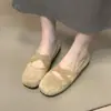 Bailarinas combinadas con vestidos de noche para ir al trabajo, zapatos Mary Jane de suela blanda con diseño cruzado 2026 para otoño e invierno