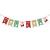 Suministros Navideños Producto Nuevo Transfronterizo Impresión en Papel Bandera de Papel Navideña de Ocho Lados Montaje de Fiesta Colorido Dibujos Animados Arte Latte