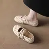 Hebilla Femenina Doble 2026 Lunares Boca Baja Francesa Girly Mary Janes Zapatos de un solo color Otoño Pastoral Cita Nuevo Estilo