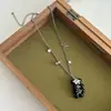 Collar Minimalista de Zirconia, Saturno, Estrella y Cuentas de Uva de Colores para Mujer con Temperamento Único y Cadena de Suéter de Alta Gama