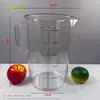 En stock Taza medidora graduada Tienda de té de leche Grado alimenticio 150ML Taza medidora de plástico Múltiples especificaciones con tapa Cilindro graduado comercial Horneado