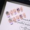 Nueva armadura pura usada a mano, parche de manicura francesa de alto nivel, uñas postizas terminadas, destello de amor, taladro desmontable