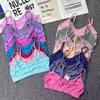 Camisola Listrada para Mulheres Verão 2023 Roupa Íntima Costas Bonitas Sutiã Roupa Externa com Bojo Top Curto Esportivo Tendência