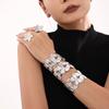 Azúcar Acero Inoxidable Chapado en Oro de 18K Industria Pesada Exagerado Mariposa Brazalete Abierto Ancho Europeo y Americano de Alto Grado Pulsera Hueca de Bruja