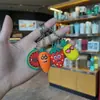 Llavero Creativo de Frutas de Dibujos Animados Piña Sandía Zanahoria Fresa Figura Colgante de PVC 3D Adorno Pequeño