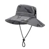 Nuevo Sombrero de Sol Camuflado de Verano para Montañismo al Aire Libre Pesca Sombrero de Sol para Hombre de Ala Ancha Sombrero de Pescador para Exteriores