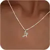 Nuevo Collar de Acero Inoxidable 2024 para Mujer con 26 Colgantes de Letras Inglesas, Joyería de Cuello Simple y Personalizada