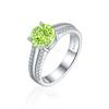 Anillo de plata esterlina 925 de cuatro garras 2ct corte llama Flor de Hielo gema europea y americana anillo de tesoro colorido juego 8*8 diamante de alto carbono anillo para mujer INS