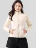 Jaqueta de Penas Slim-Fit para Mulheres 2026 Nova Roupa de Inverno Casaco de Grafeno 90% Penas de Pato Branco Top Térmico Quente