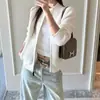 Chaqueta de punto tipo cárdigan con textura de gofre transfronterizo y cuello alto, nuevo suéter versátil con cremallera para mujer de otoño e invierno, moderno