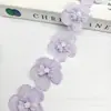 Flores de Organza com Renda de Miçangas Feitas à Mão Roupas Infantis Sapatos Chapéus Acessórios de Cabelo DIY Linha de Pesca Acabamento em Renda Patches Decorativos de Tecido