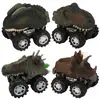 Coche de Dinosaurio con Resorte Pintado a Mano Simulación Todoterreno Mini Dinosaurio Modelo Cognitivo de Ciencia y Educación Modelo de Coche de Juguete de Dinosaurio