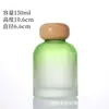 En stock Nueva Botella Transparente de Aromaterapia con Boca de Embudo Botella de Incienso de Vidrio de Colores para Sala de Estar del Hogar Botella de Fragancia con Varilla de Ratán sin Fuego