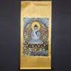 Caligrafía y Pintura Antigua, Pintura Decorativa para el Recibidor, Estilo Vintage, Ya Enmarcada, Thangka, Guanyin de Cuatro Brazos, Pergamino Budista del Tíbet, Pintura del Salón Central