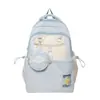 Mochila soft girl muito estilosa, mini bolsa mini ins, conjunto de mochila de duas peças para estudantes universitárias para passeios de primavera