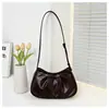 Bolso de axila estilo ins coreano suave, bolso plisado tipo dumpling de nube, fresco y versátil, bolso de hombro y bandolera simple para mujer