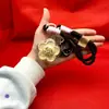 Llavero Colgante Flor de Dinero Dorada Lanyard para Teléfono Accesorio de Regalo Pequeño Regalo para el Día de la Madre Souvenir